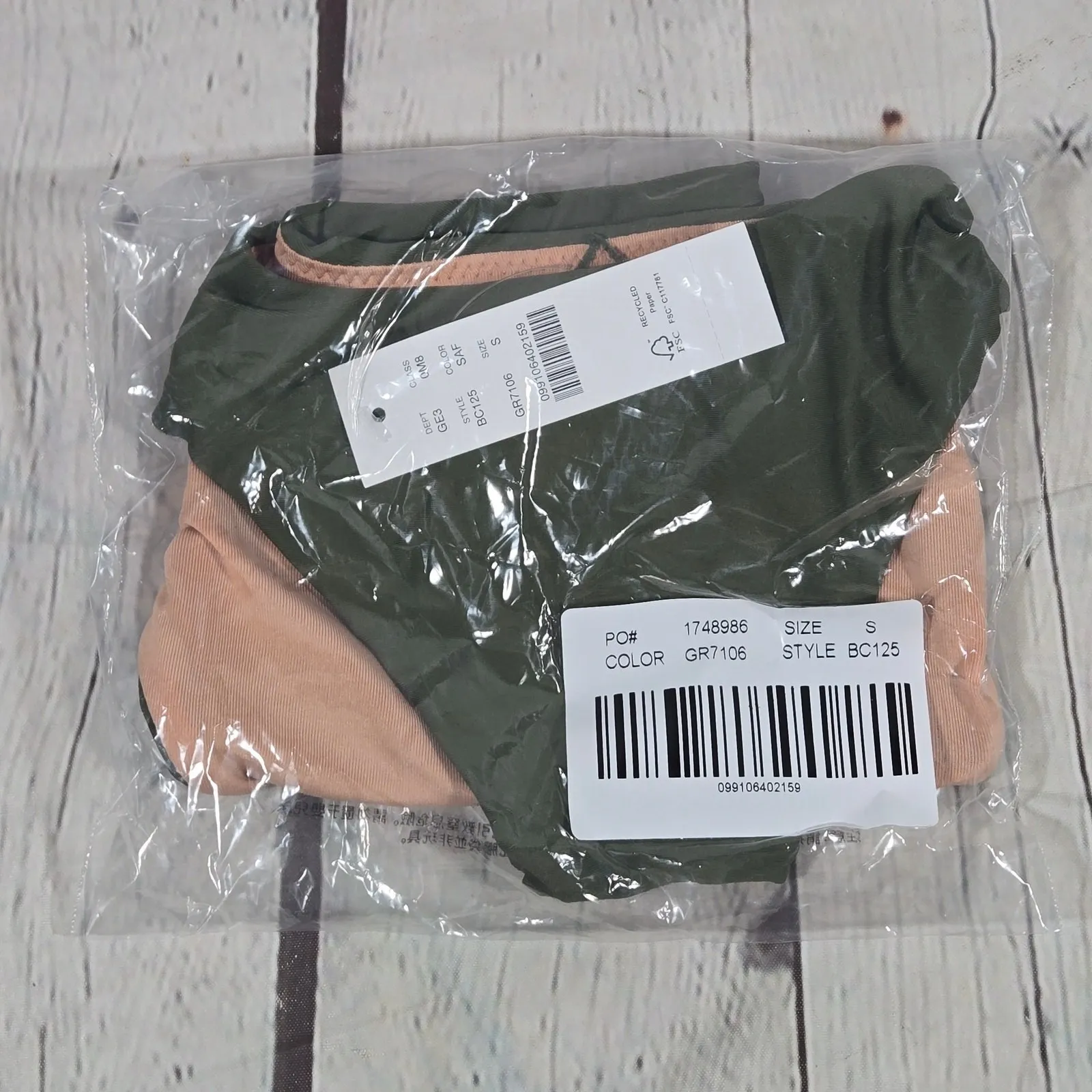 J. Crew Curved-waist cheeky bikini bottom Safari Green S NWT‎ - Image 9