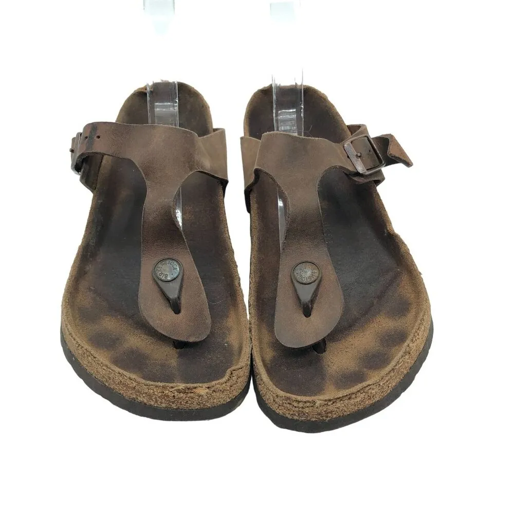 Birkenstock Gizeh Sandals Brown 39 Mens 6 Womens 8 - Image 2