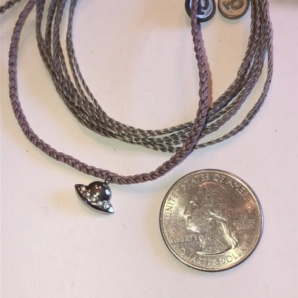 Pura Vida Light Gray Corded Multi Strand & Hat Charm Adjustable Boho Bracelets - Image 3