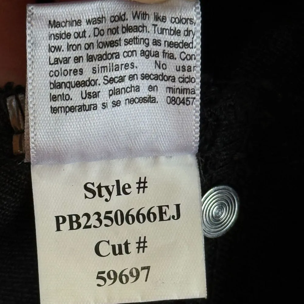 NEW Fade to Blue Denim Jeans Womens Size 10 Black Cuffed Ultimate Stretch Casual - Image 9