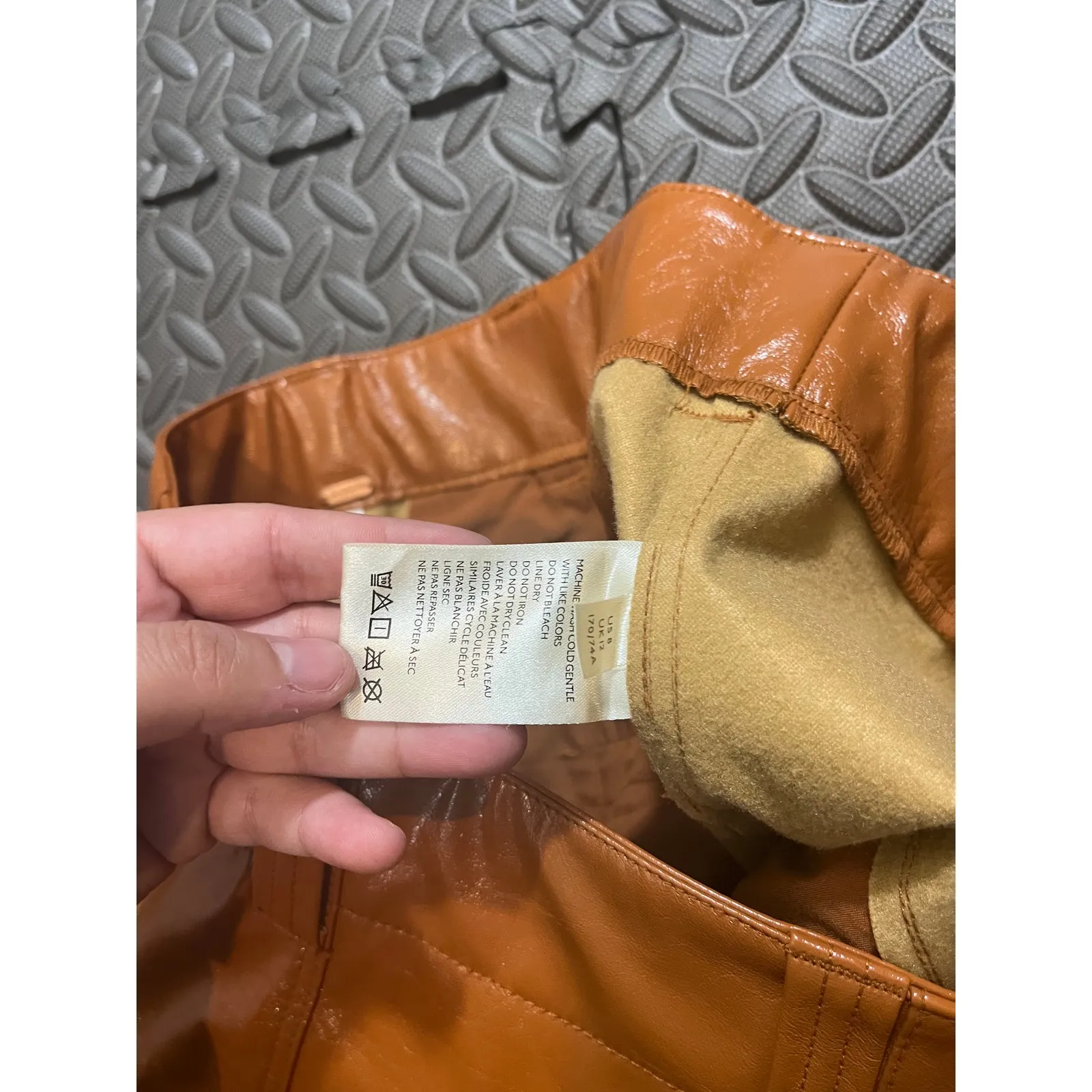 FREE PEOPLE Star Crossed Lovers Straight Pants Vegan Leather‎ Womens Size 8 - Image 6