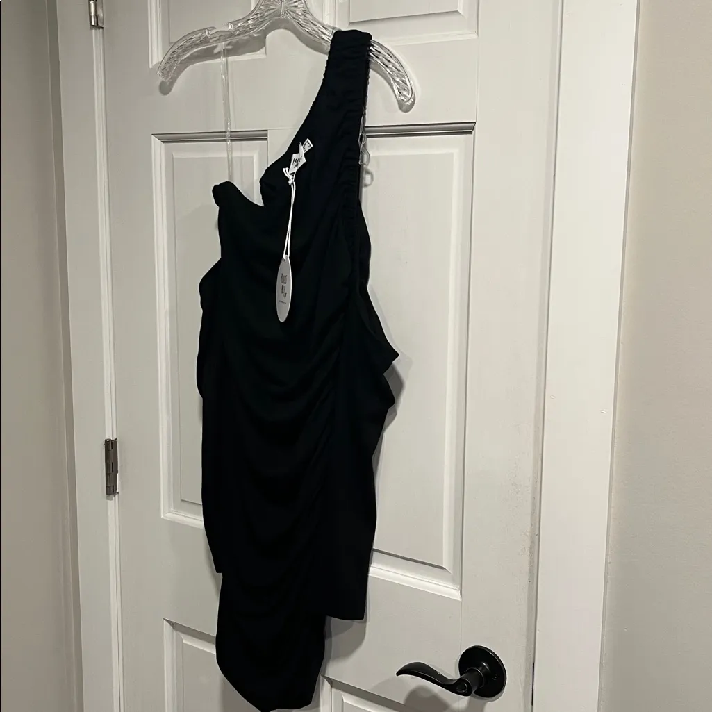 Princess Polly Albyn Rouched One Shoulder Sleeved Mini Dress US Size 8 NWT - Image 3