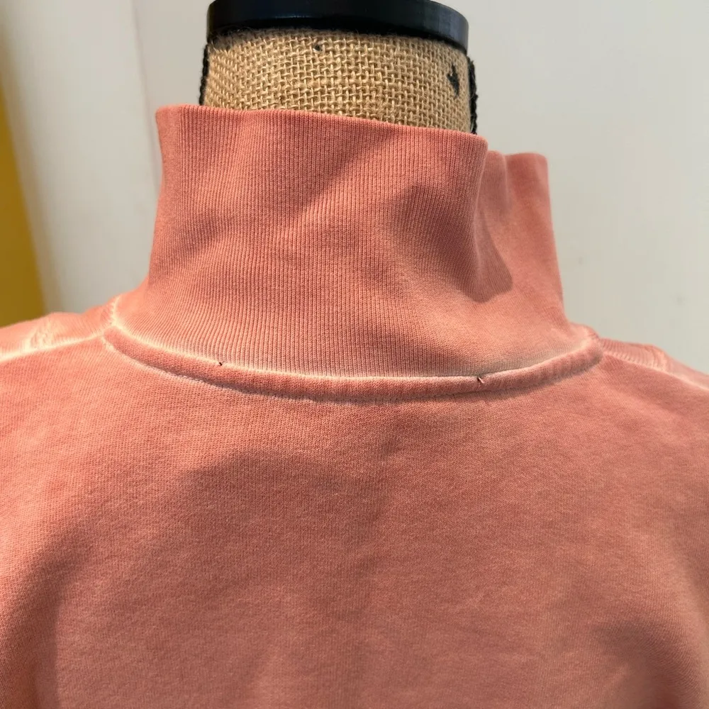 Veronica Beard Jeans Dylan Sweatshirt Rosewood Pink Quarter Zip Sweater SZ S - Image 12