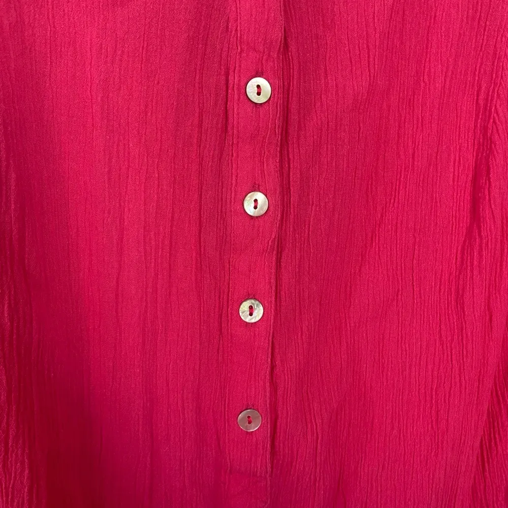 Woman Within Pink Button Down Blouse Women’s Plus Size 26/28 - Image 5