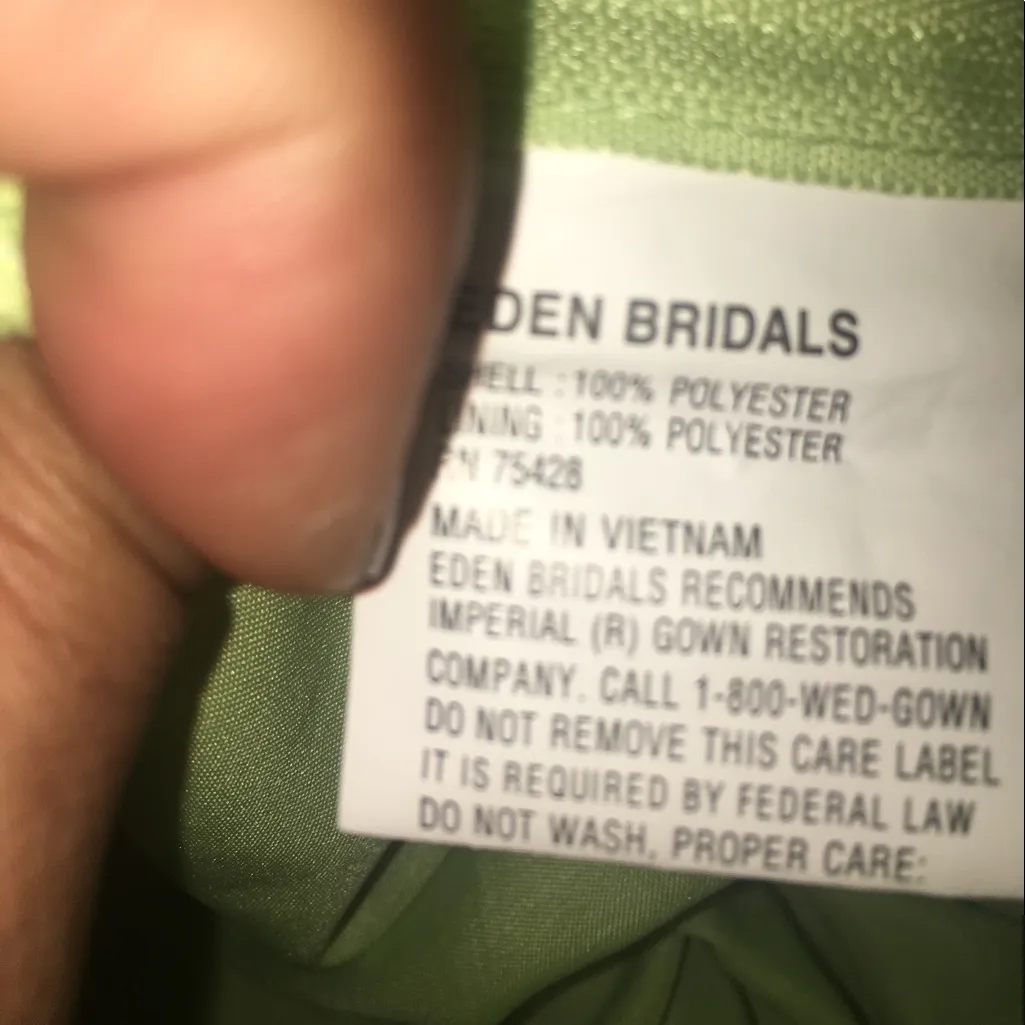 Size 4 Eden Bridals dress Green - Image 5