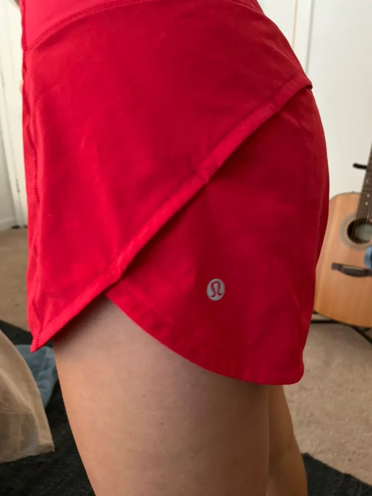 Lululemon Red Lulu Shorts  - Image 3