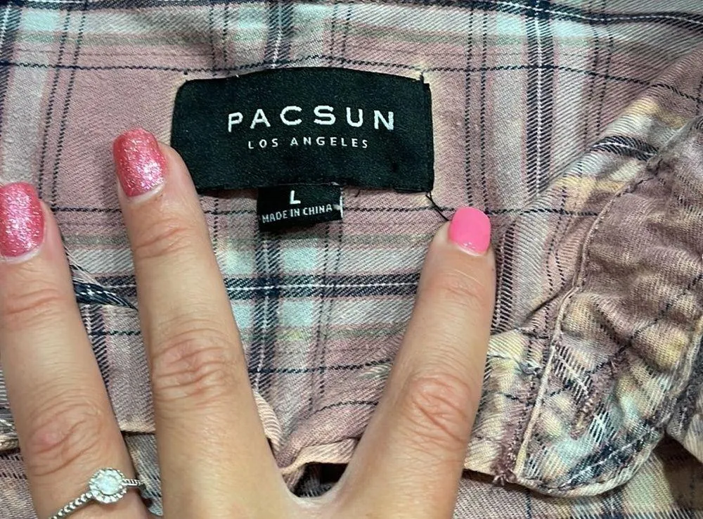 PacSun  light button down top-Large - Image 4