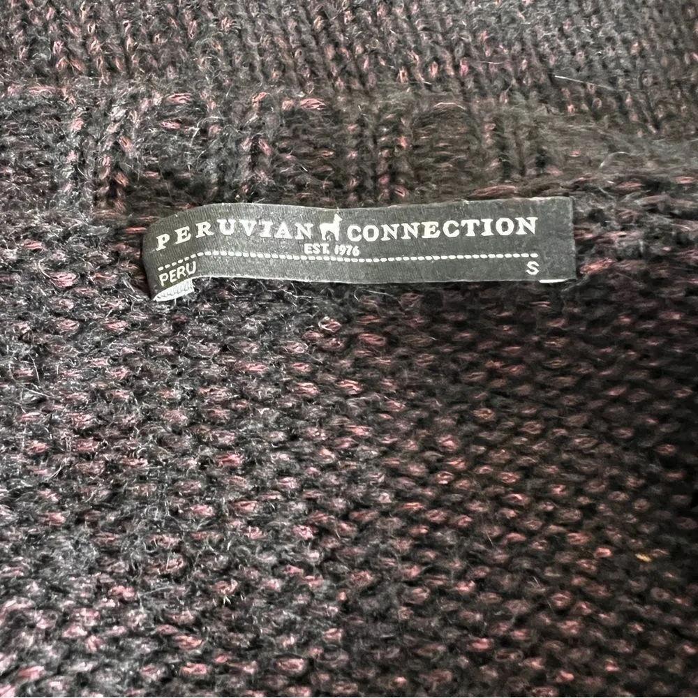 Peruvian Connection Baby Alpaca Wool Blend Crew Neck Marled Sweater Small - Image 8