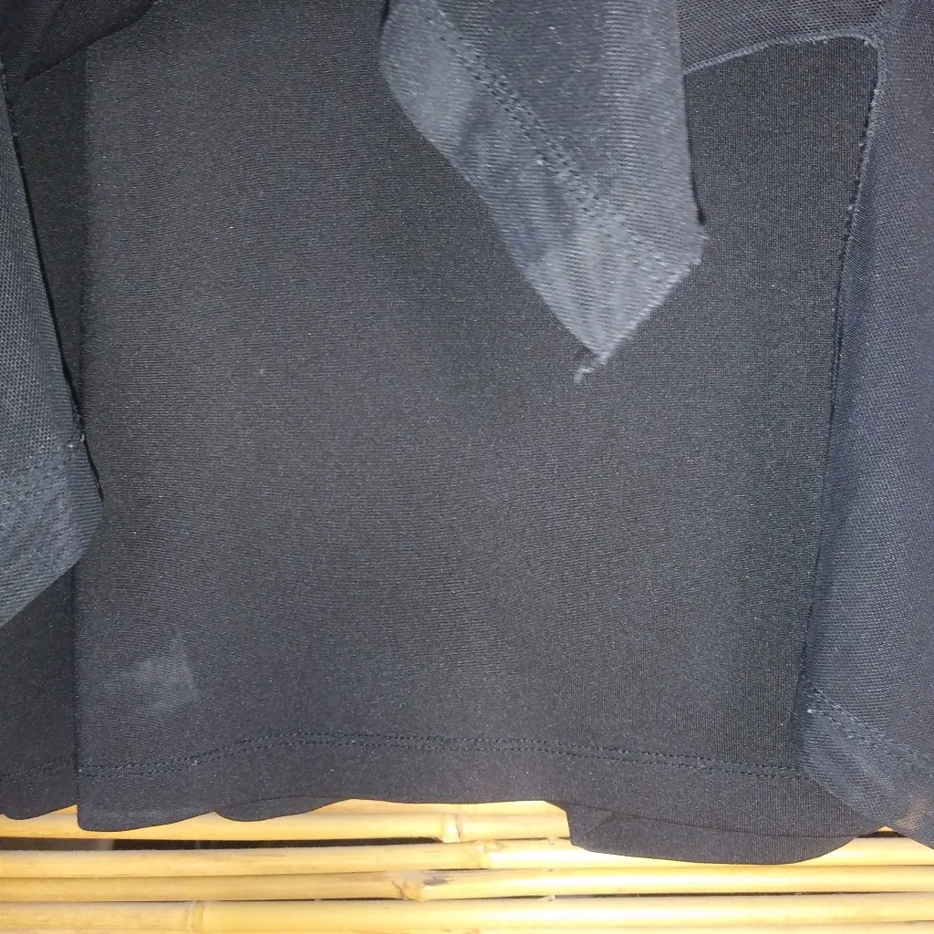 PEACHY TAN L Golf Swim Tennis Pleated Look Skort in Black Size L - Image 3