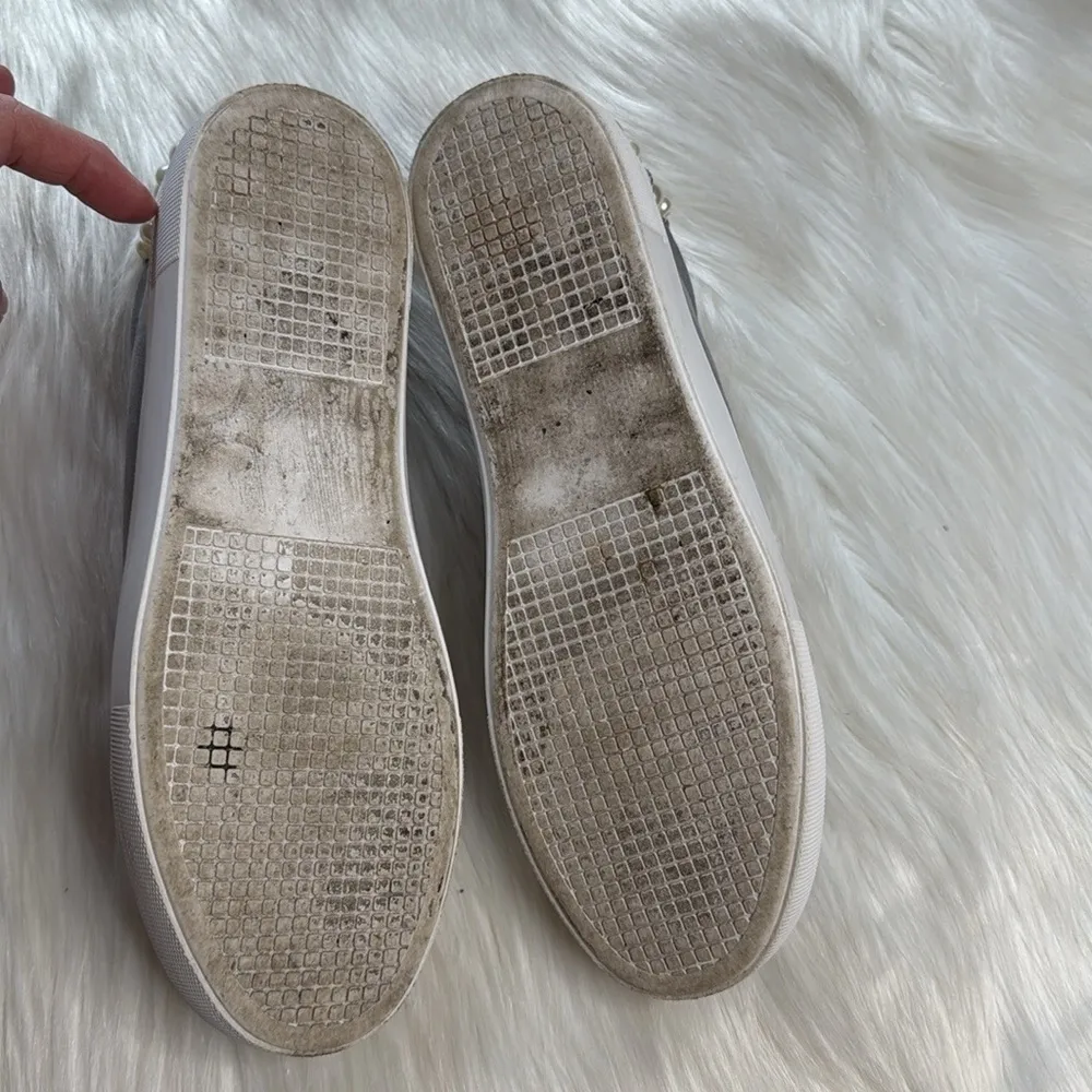 Steve Madden Gray Grit Embellished Platform Sneakers - Image 7