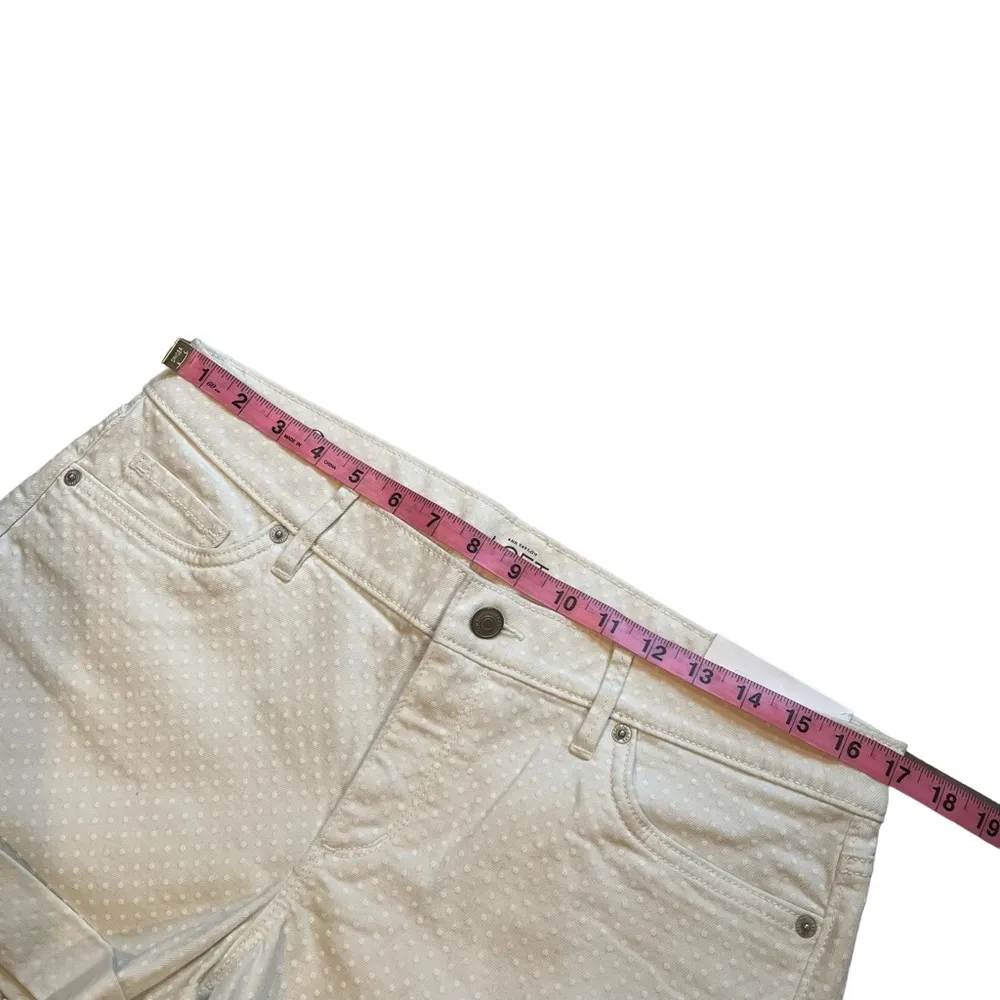 NWT, Ann Taylor Loft Factory Original Cuffed Straight White Jean Short, Sz 8 - Image 8