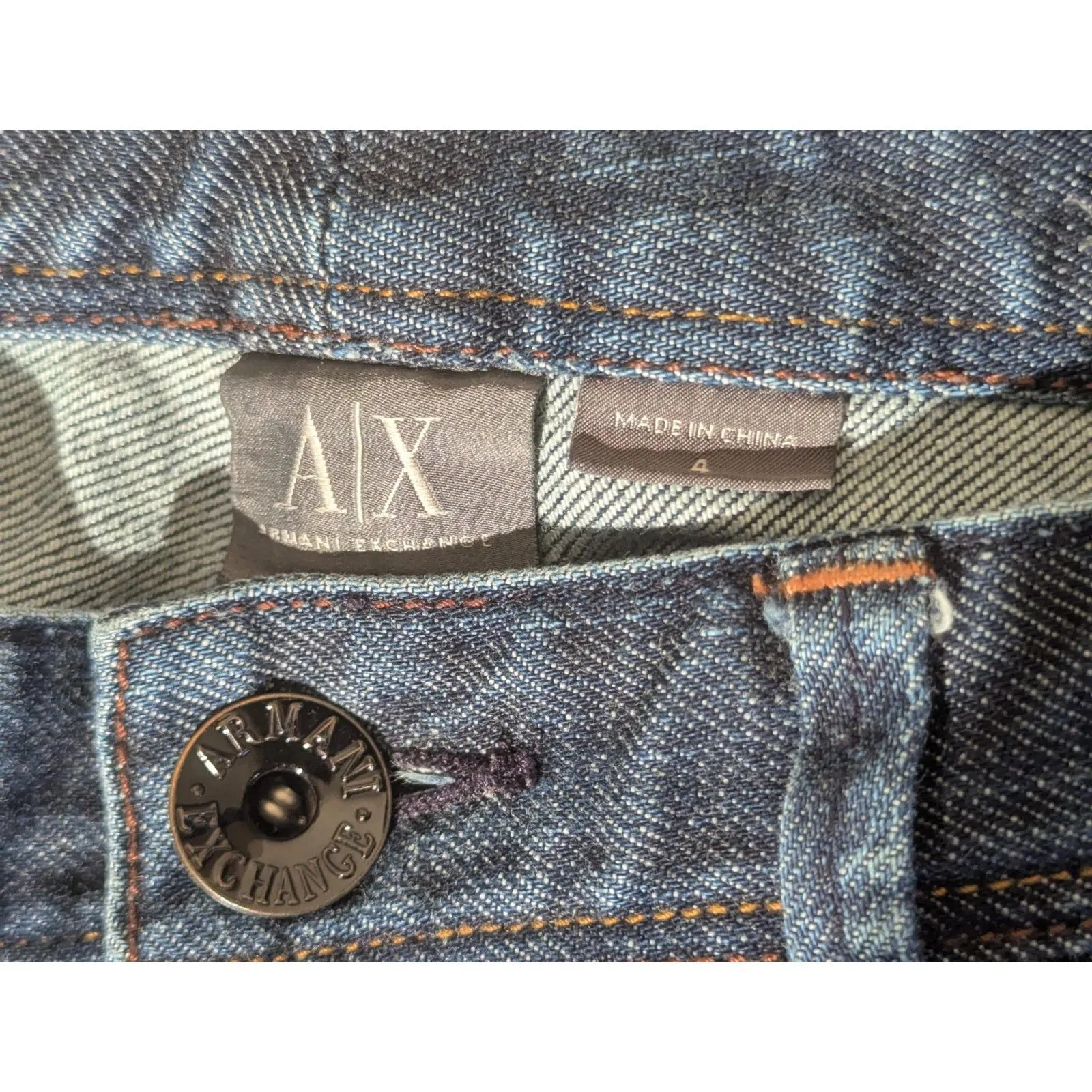 A|X Armani Exchange 4 Dark Wash Slim Skinny Jeans - 36 Inch Inseam Tall - Image 2