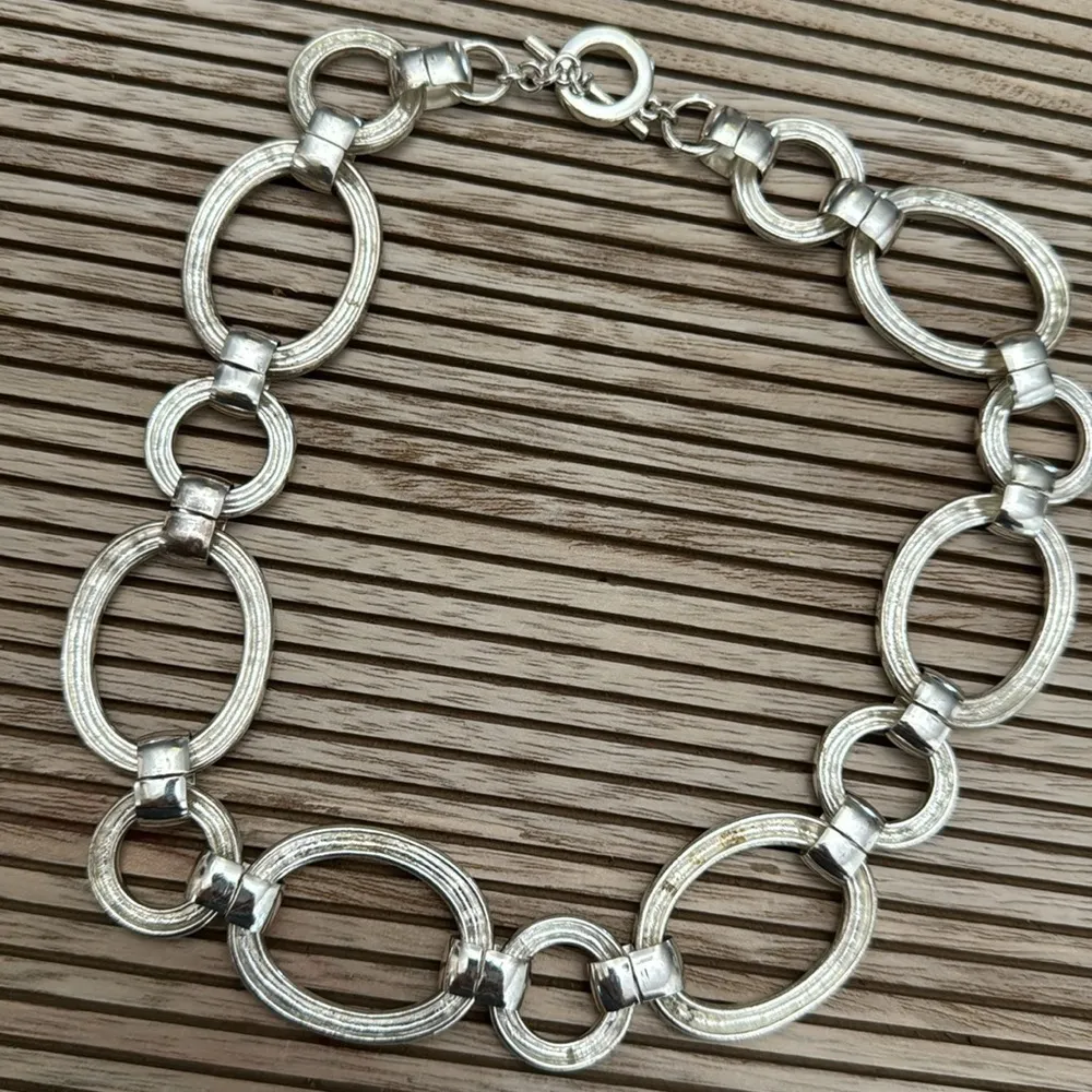 Chaps Chunky Silver Tone Necklace - Image 4