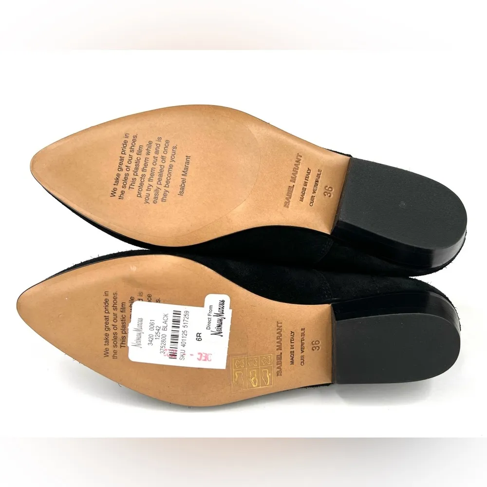 ISABEL MARANT Sprati perforated black suede ankle boots size 36 - Image 8