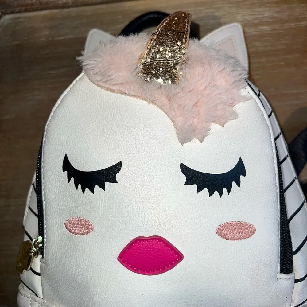 Betsy Johnson Black and White Unicorn Backpack - Image 13