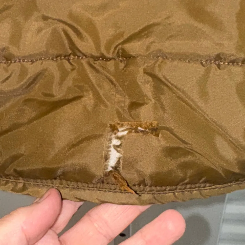 Vintage 1960s to 1970s Unbranded Brown Quilted Puffer Vest Men's Small to Med - Image 7