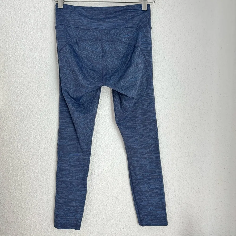Space Dye Tech Cropped Leggings Dark Blue Navy Women’s Size S - Image 6