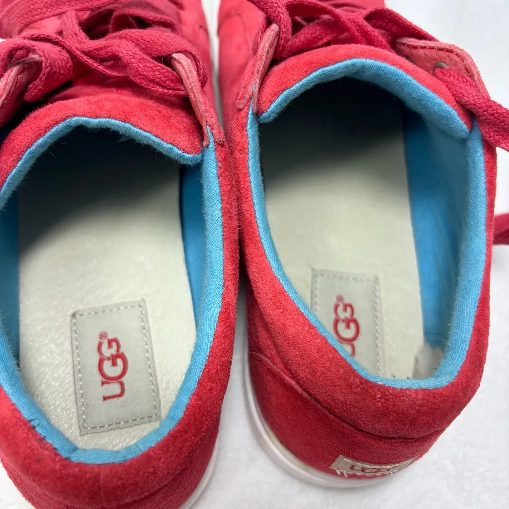 UGG Karine Tango Red (TNGO) Suede Wool‎ Women Sneaker 1015044 Size 9 - Image 12