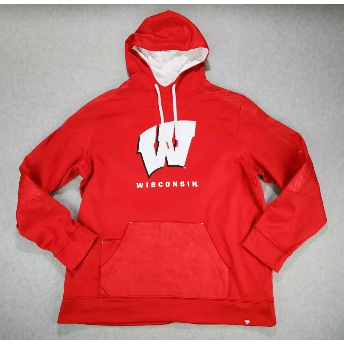 Wisconsin Badgers University‎ Red Team Pullover Hoodie Football  Sz XL - Image 2