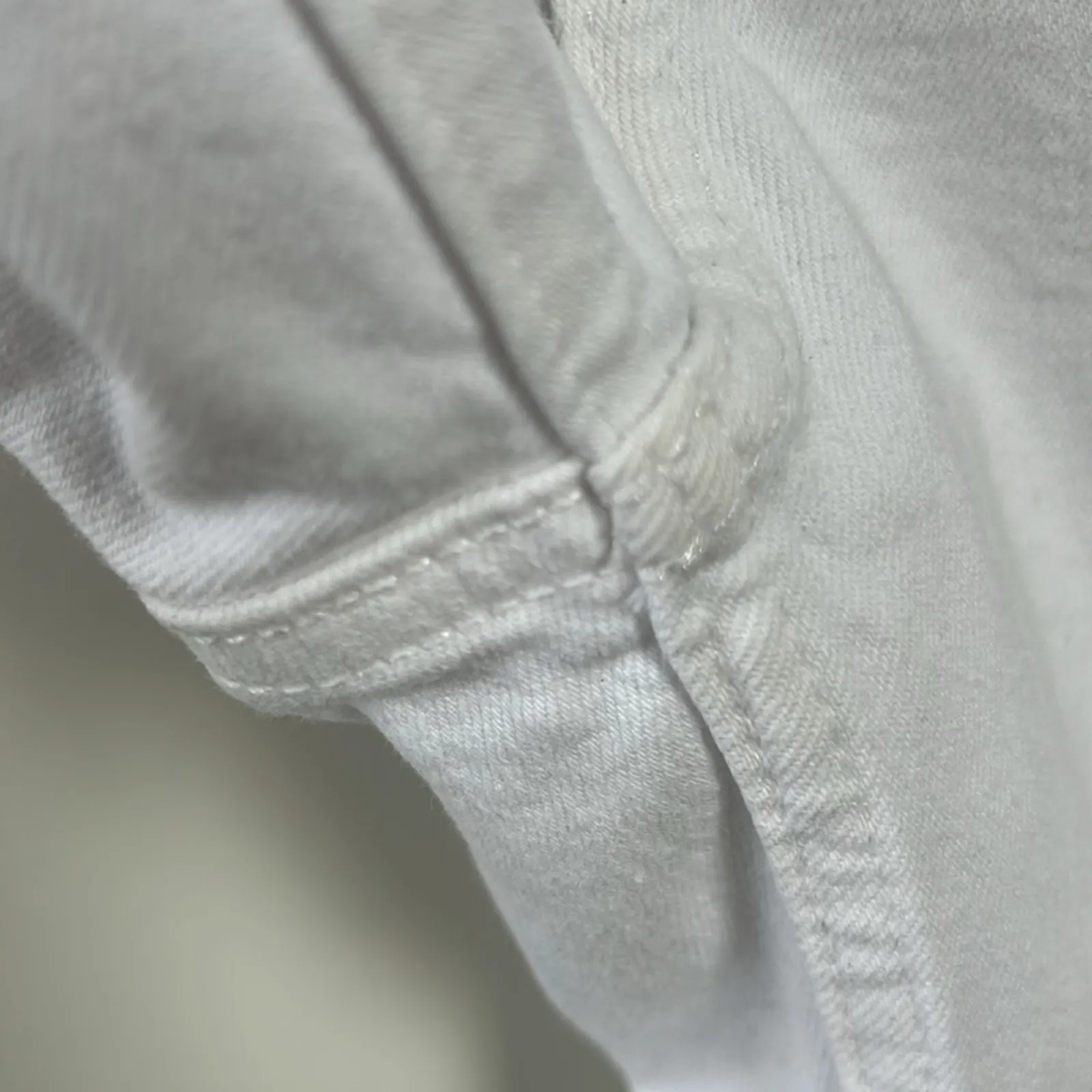 Re/Done 70s High Waisted Crop Boot Jeans White Size 29 Gently Used Quiet Luxury - Image 6