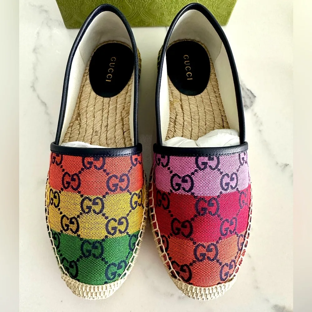 Gucci Multicolor GG Espadrilles - Image 4