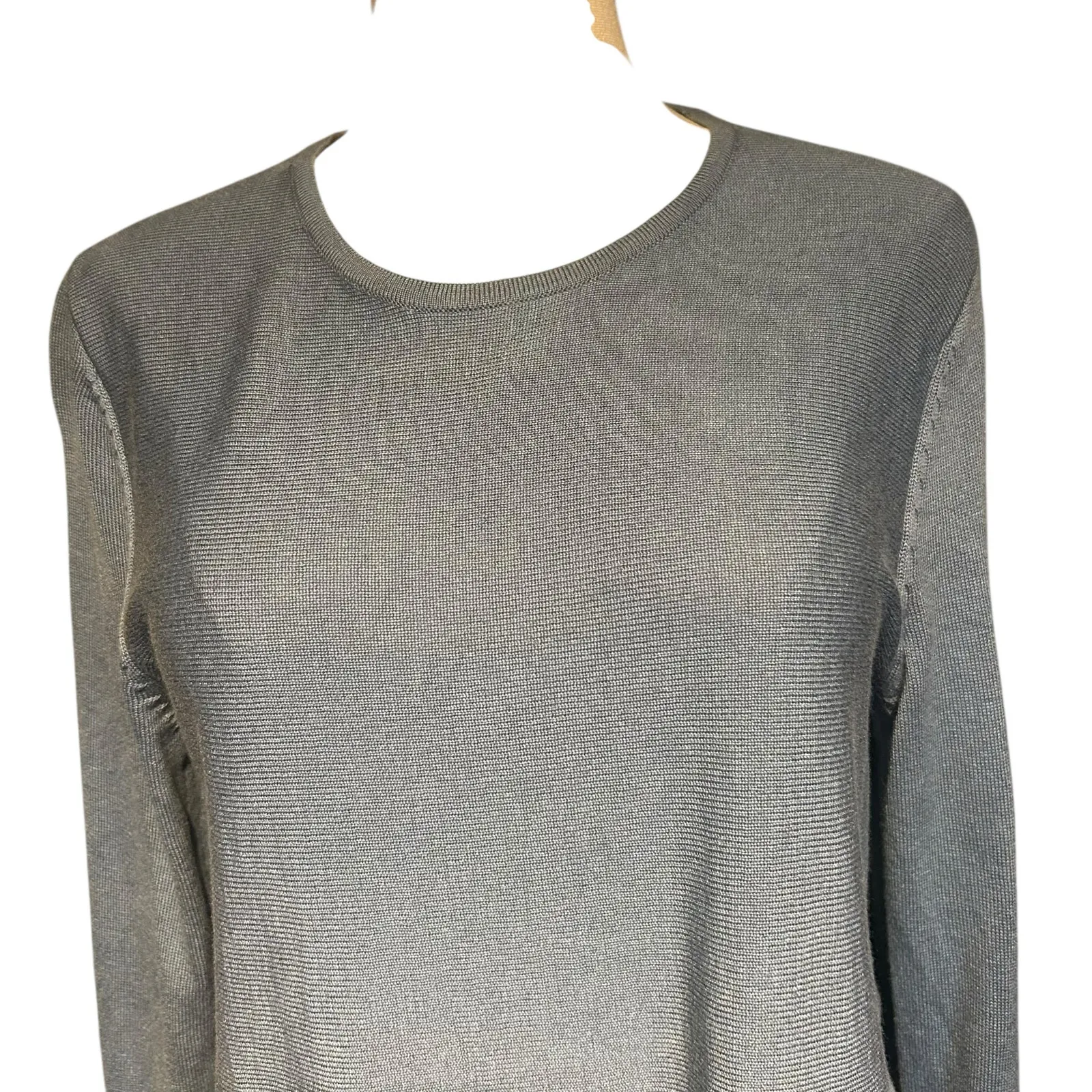 J. Jill Knit Top Tunic Blue Long Sleeve SZ SM Boho Cottage Core Office Siren - Image 2