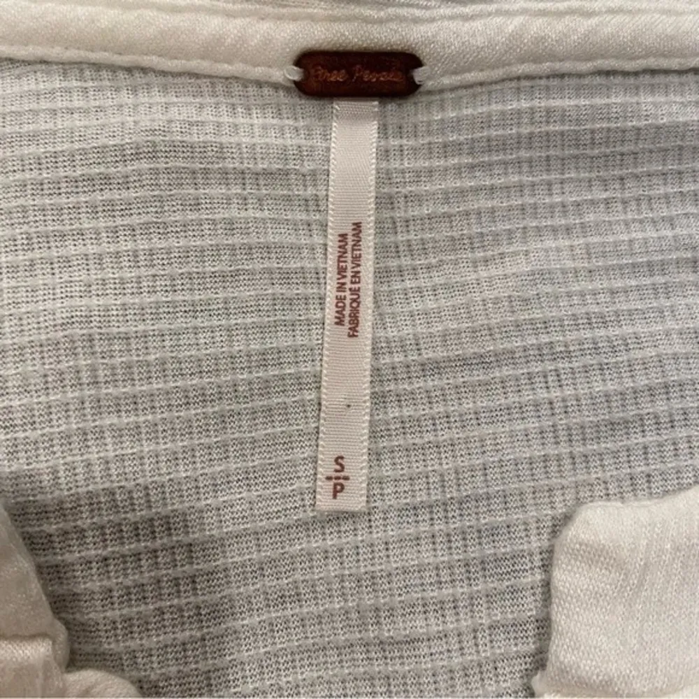 Free People Your Girl Button-Front Tunic Top Dress In Ivory Size Small - Image 11