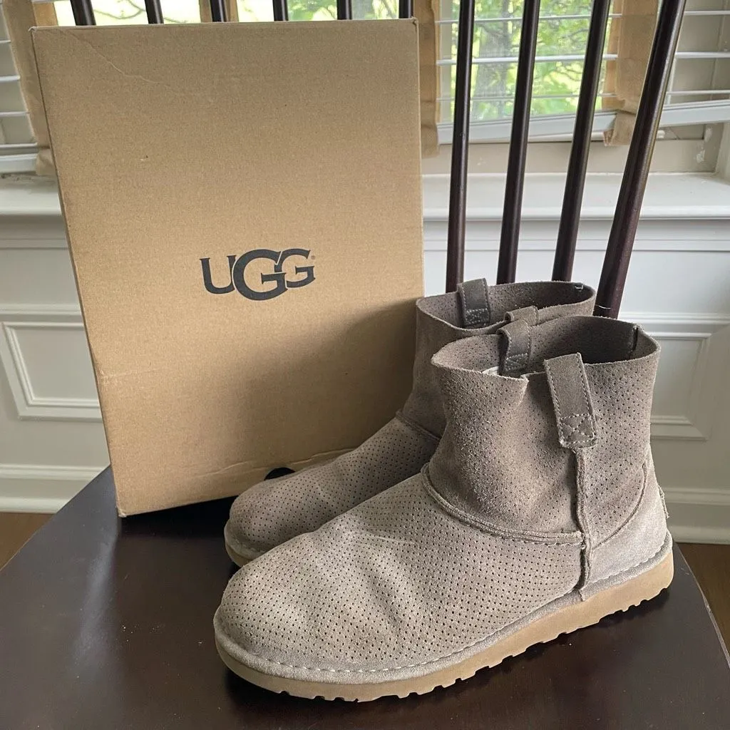 Ugg Women's Classic Unlined Mini Perf Boots Mole Taupe 10 - Image 2