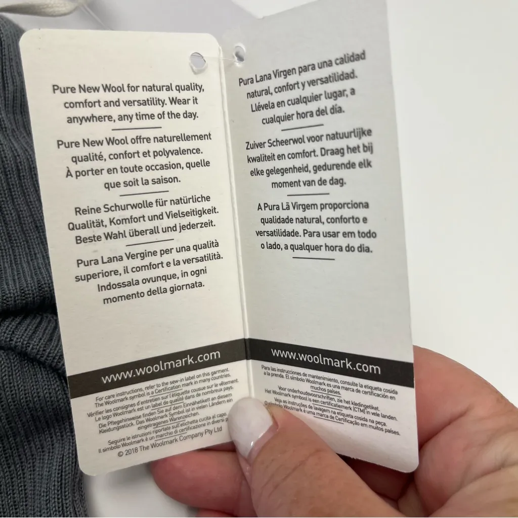 MaxMara‎ Leisure Lorena Off the Shoulder Ribbed Wool Sweater SZ XS Grey Gray NEW - Image 7