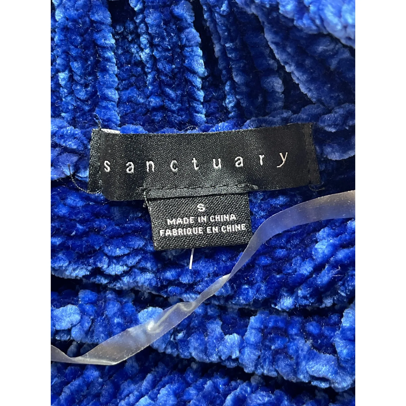 Sanctuary Women's Blue Ribbed Knit Long Sleeve Cozy Crew Neck Sweater Top Size S - Image 4