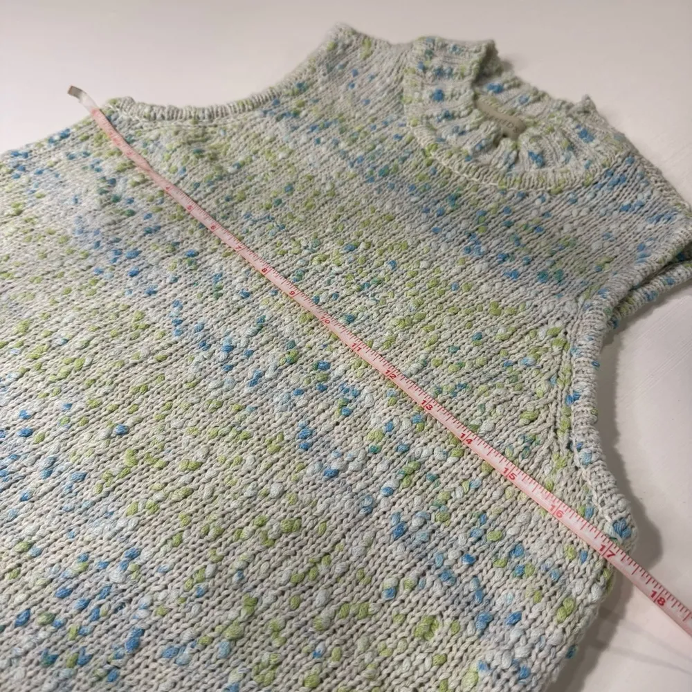 APPLESEED’S 100% COTTON MOCK NECK KNIT SLEEVELESS SWEATER TOP SIDE SLIT SIZE M - Image 6