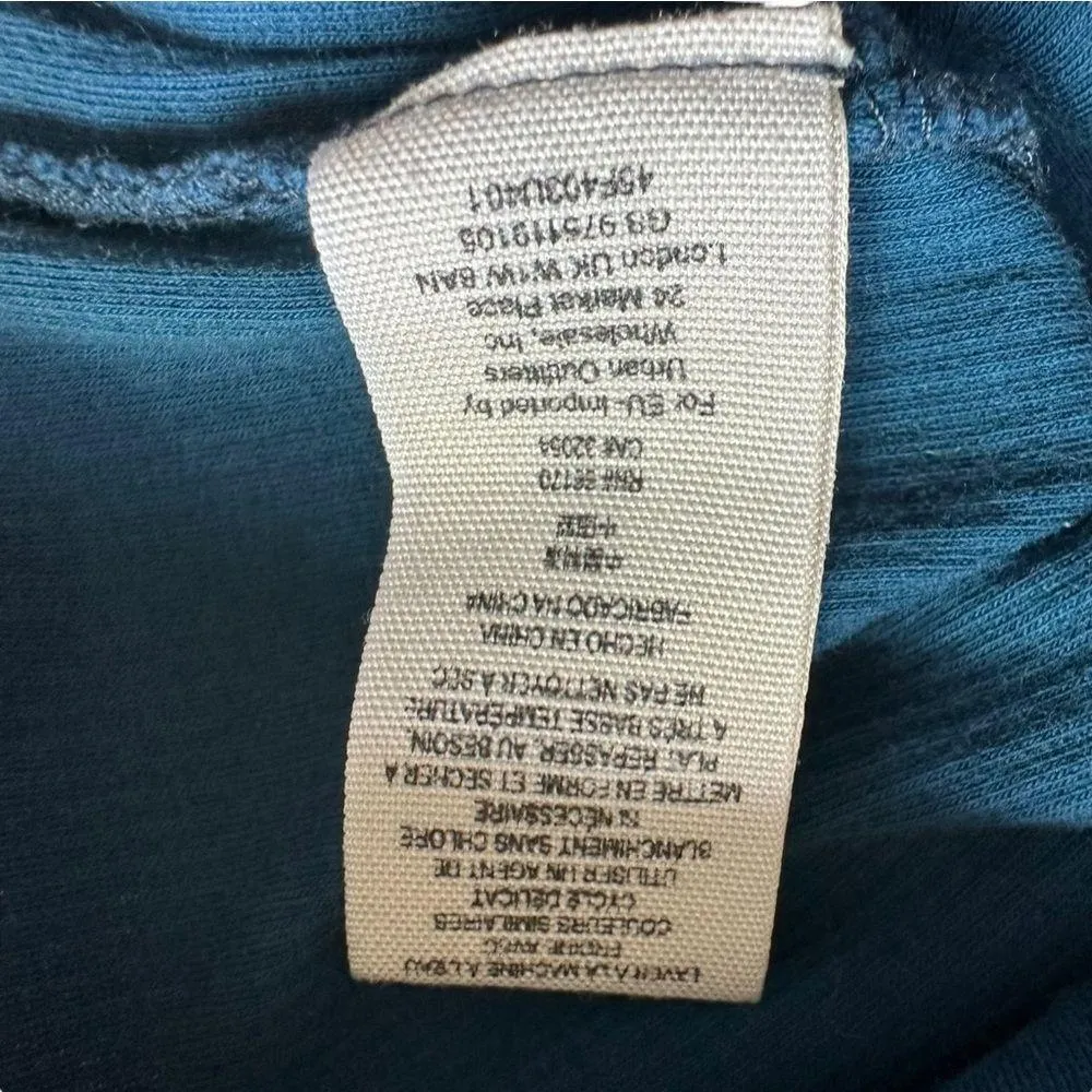 Downtown Girl Blue Cold Shoulder Long Sleeve Ribbed Top Shirt - Image 9