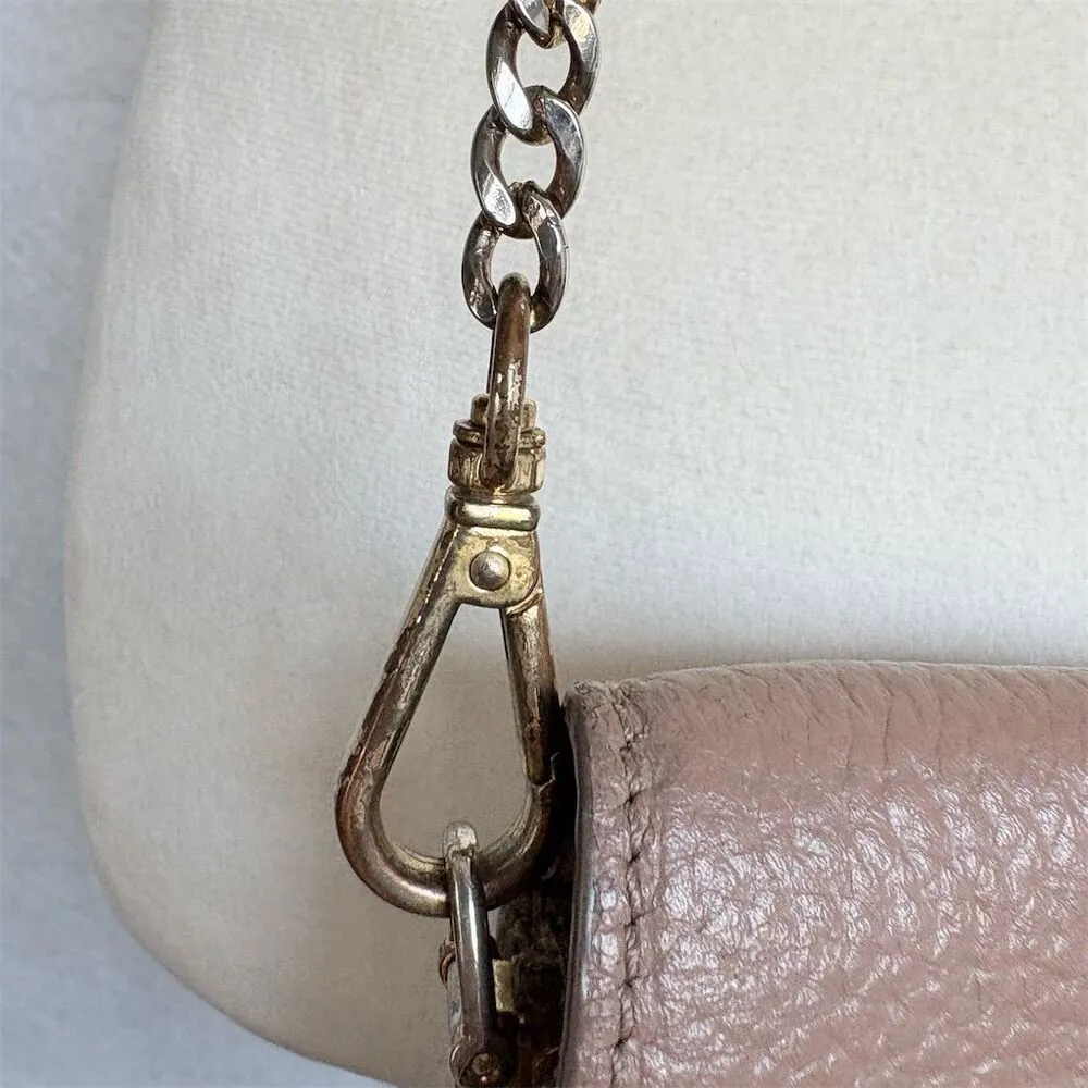 TMRW Studio Women's Dusty Pink Leather Crossbody Clutch Bag Tan - Image 6