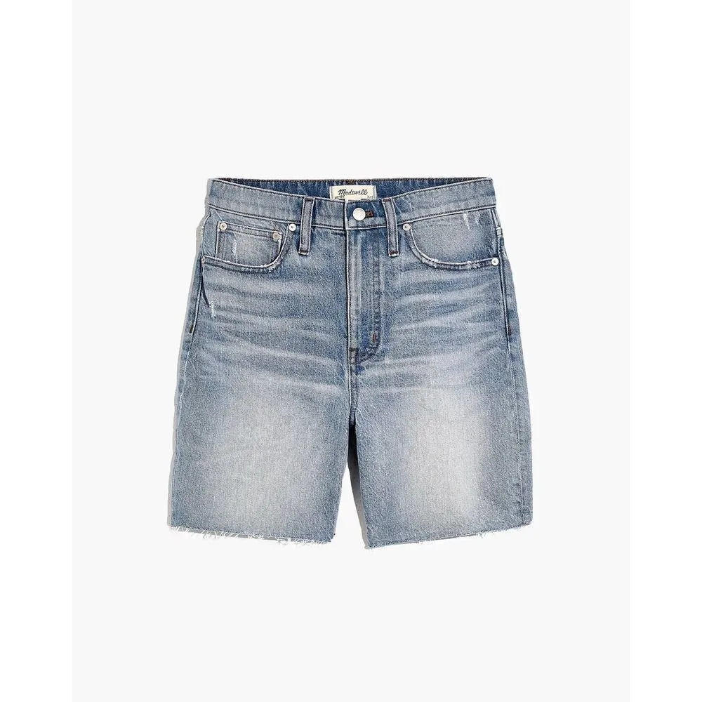 MADEWELL NWT High-Rise Mid-Length Denim Shorts size 23 - Image 4