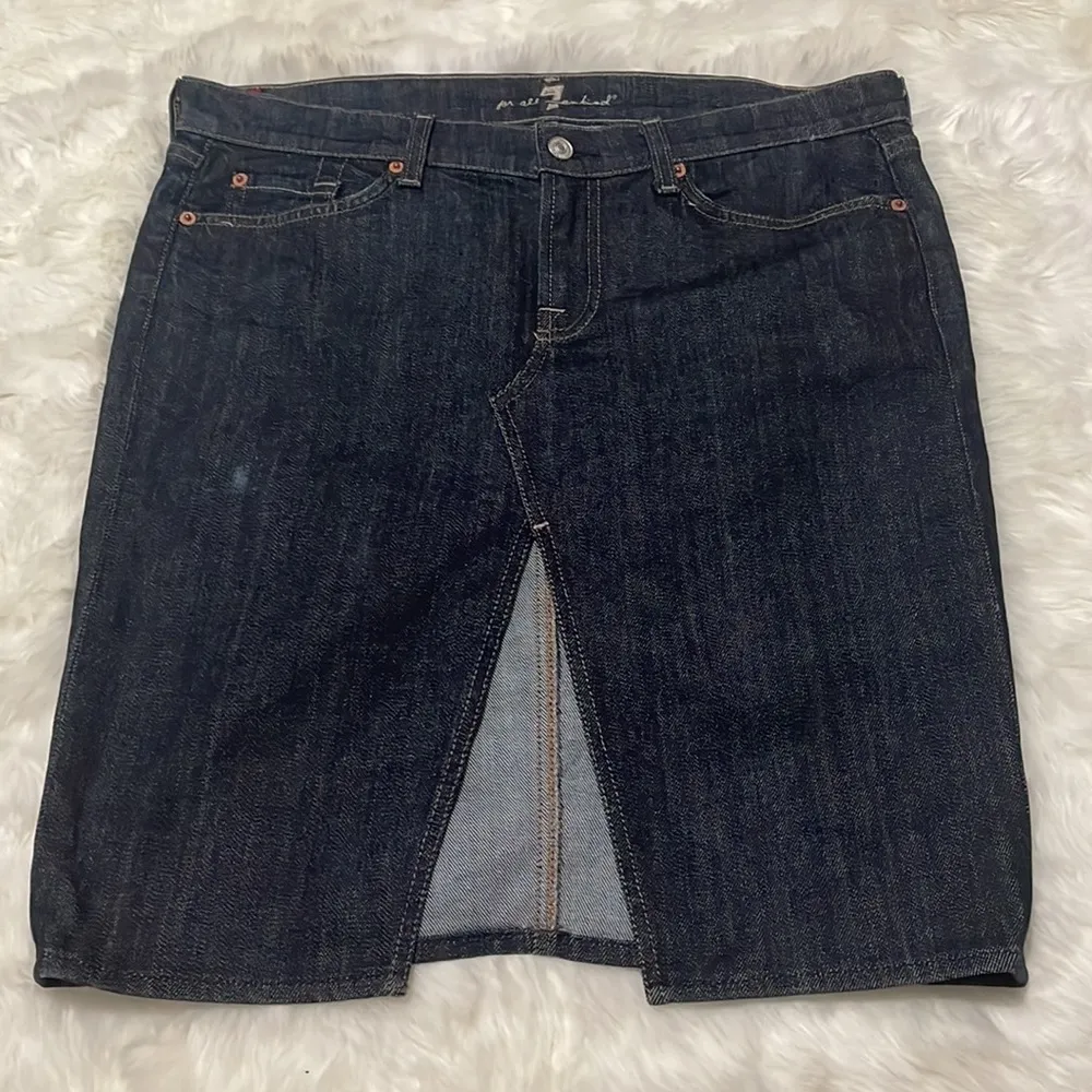 💖 7 For All Mankind Roxy Denim Skirt size 32 - Image 2