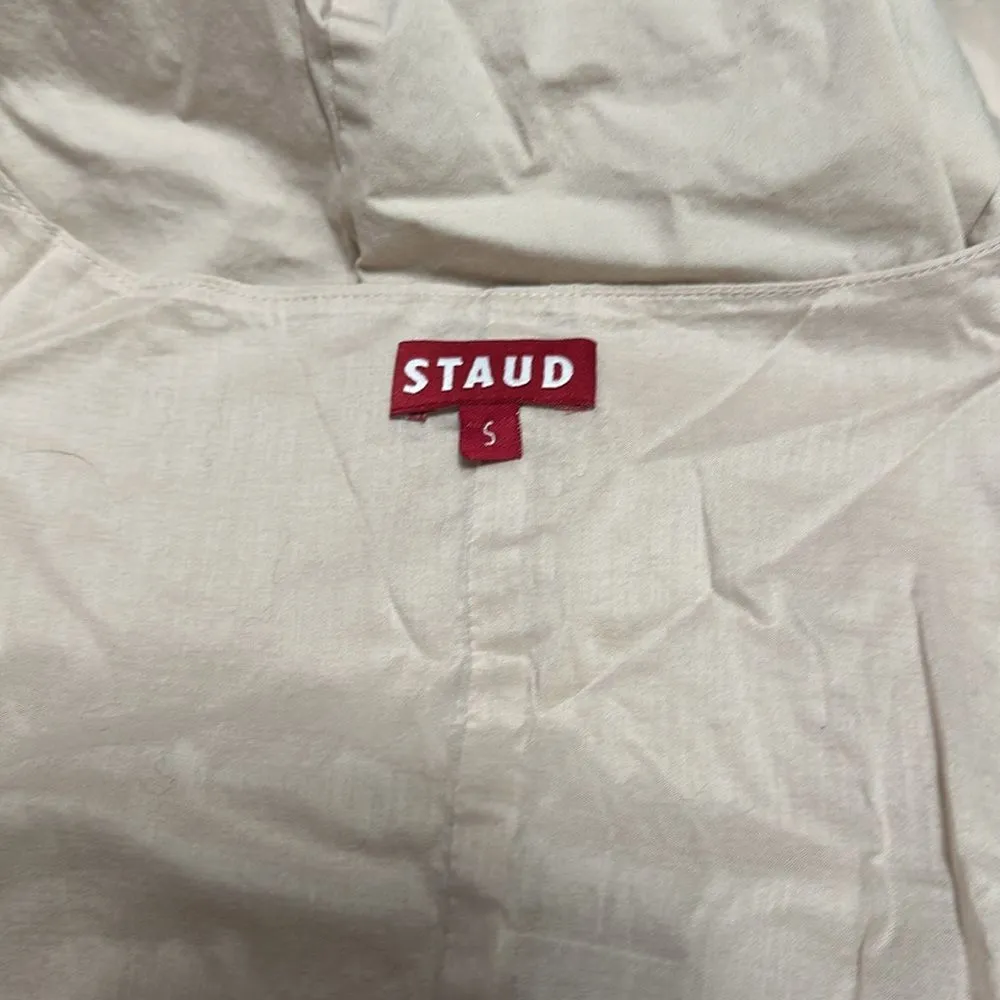 STAUD Tan Sophie Puff Sleeve Mini Dress - Image 4