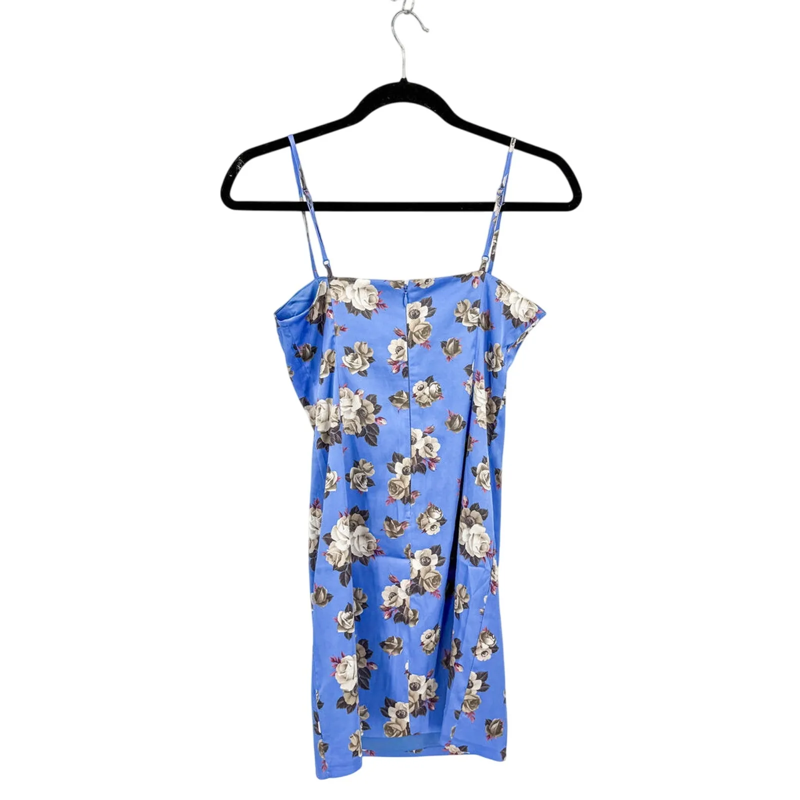 Aritzia Sunday Best Spencer Dress Cowl-neck Blue Floral mini slip dress - Image 3