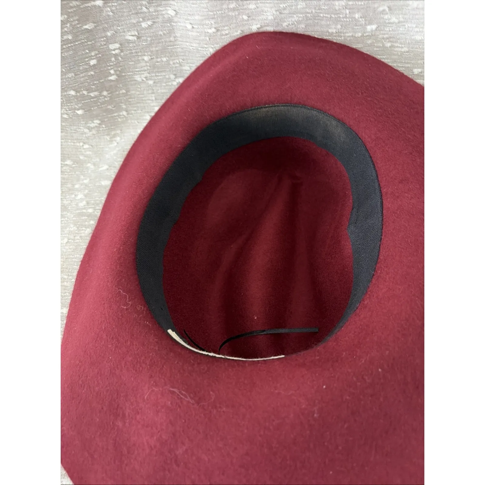 Michael Stars 100% Wool Fedora Womens Burgundy - Image 4