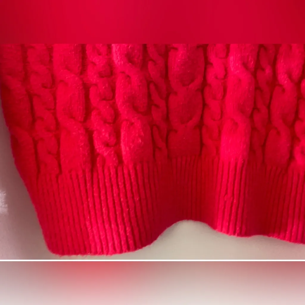 A New Day Hot Pink Barbie Crewneck Sweater Women's Sz Small Red - Image 6