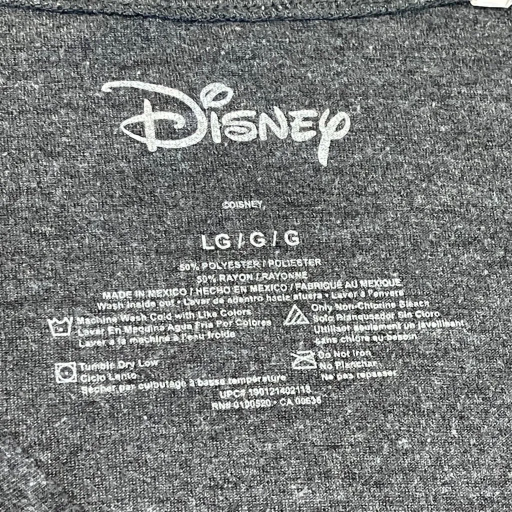 Disney V-Neck Tee JUNIORS Size Large "We're All Mad Here" Alice in Wonderland - Image 5