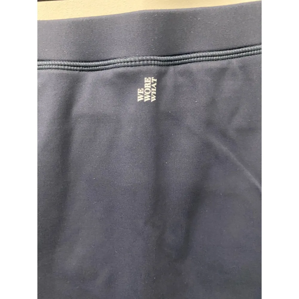 NWT We Wore What Active Skort MEDIUM Blue Optic White Pull On Tennis Jersey Knit - Image 5
