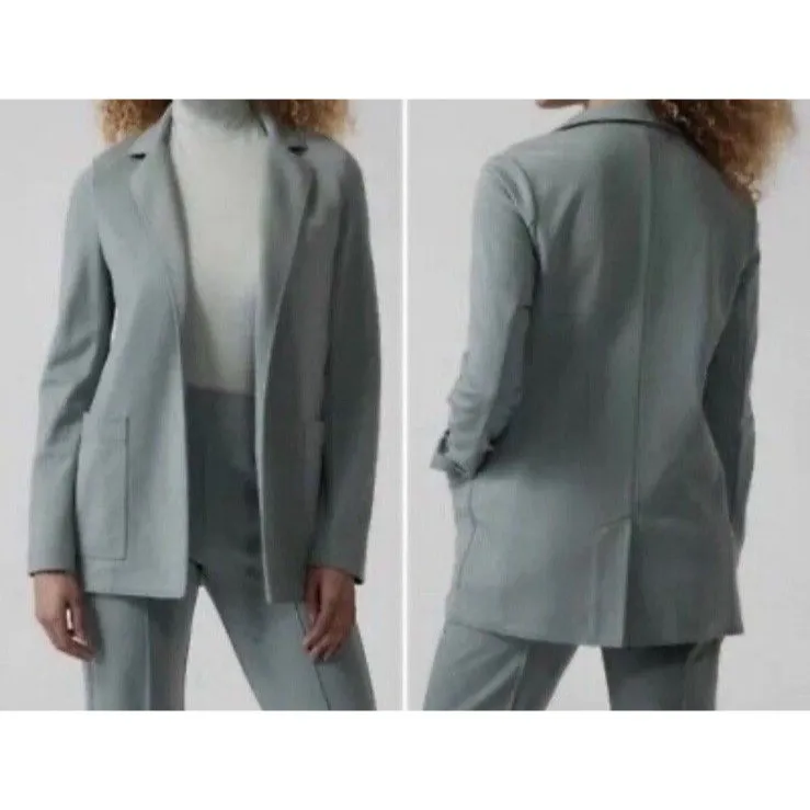 Athleta Eastbound Blazer Womens 20 Pointe Knit Open Tencel Lyocell Stretch Green - Image 11