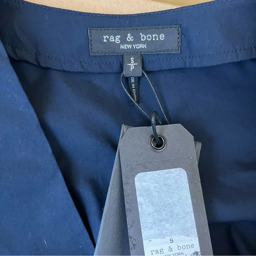 Rag & Bone Victorine Collarless Front Button Top - Image 7