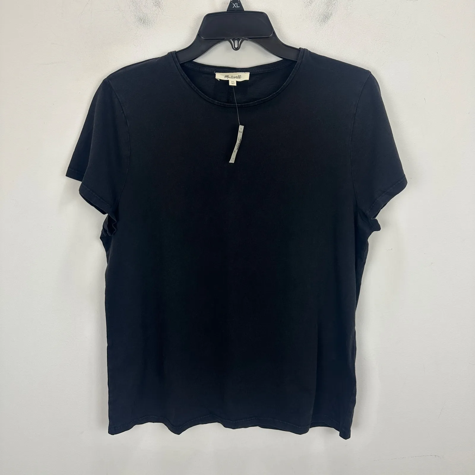 Madewell Essential Slim Tee Shirt Lightweight Cotton Jet Black Basics XL NWT - Image 3