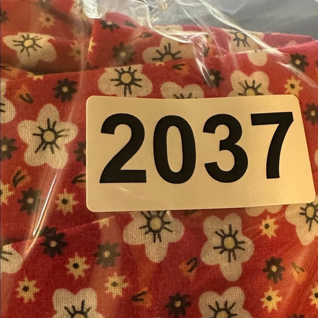 SCARLET DARKNESS Prairie Dress Red‎ Floral Maxi Long sleeves Size Medium Red - Image 6