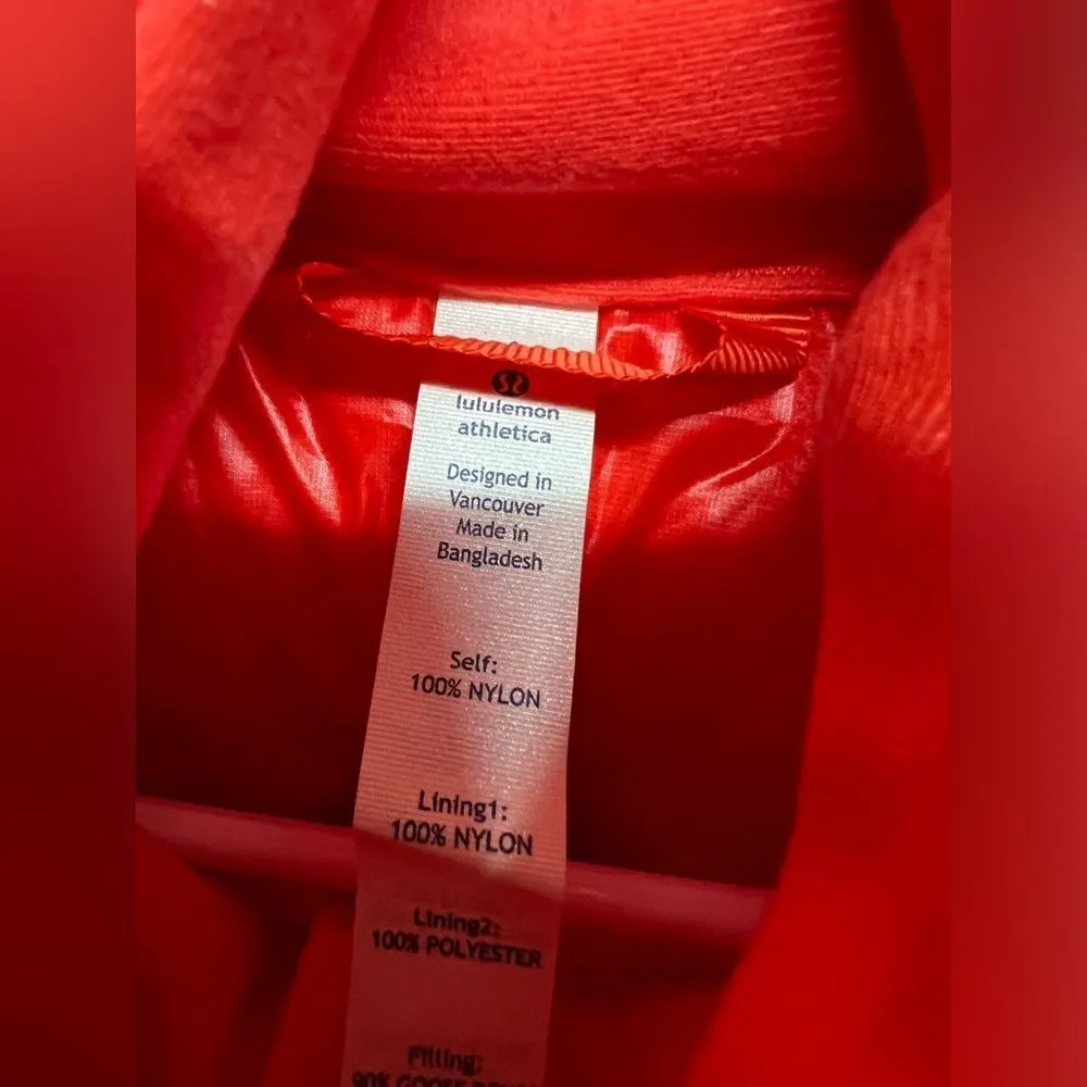 Like New Lululemon Fluffin Awesome Down Puffer Vest in Alarming Red 4 - Image 2