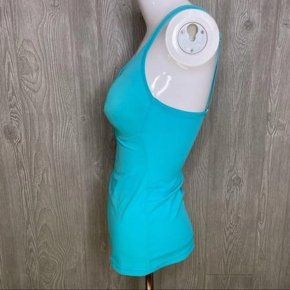 rhonda shear structured cup compression tank top under shirt small Blue - Image 2