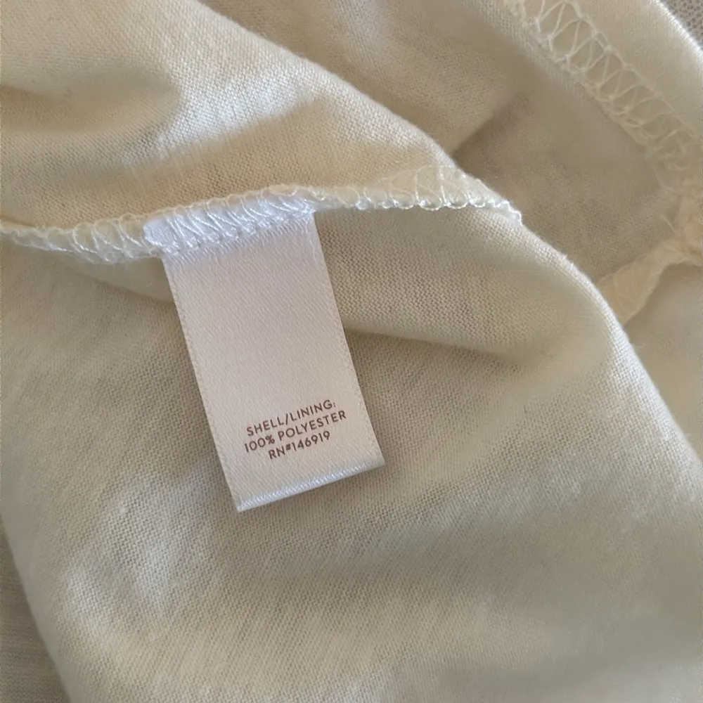 Sequin Ruffle Sleeve Blouse LC Lauren Conrad Large White Sparkle Top Cottagecore - Image 8