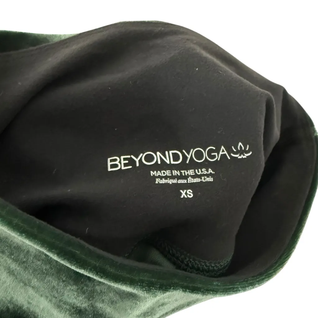 Beyond Yoga Velvet Motion High Waisted Midi Legging Forest Green Velvet XS - Image 6