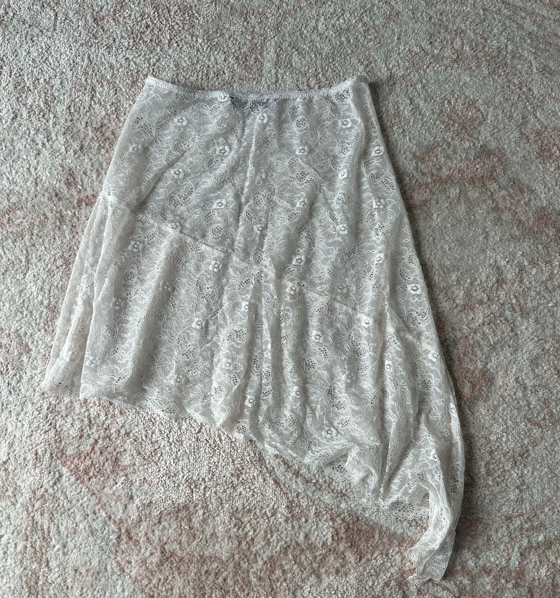 Lace Asymmetrical Skirt - Image 2